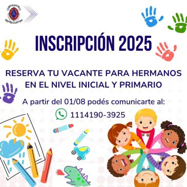 Inscripciones 2025 Nivel Inicial y Primario